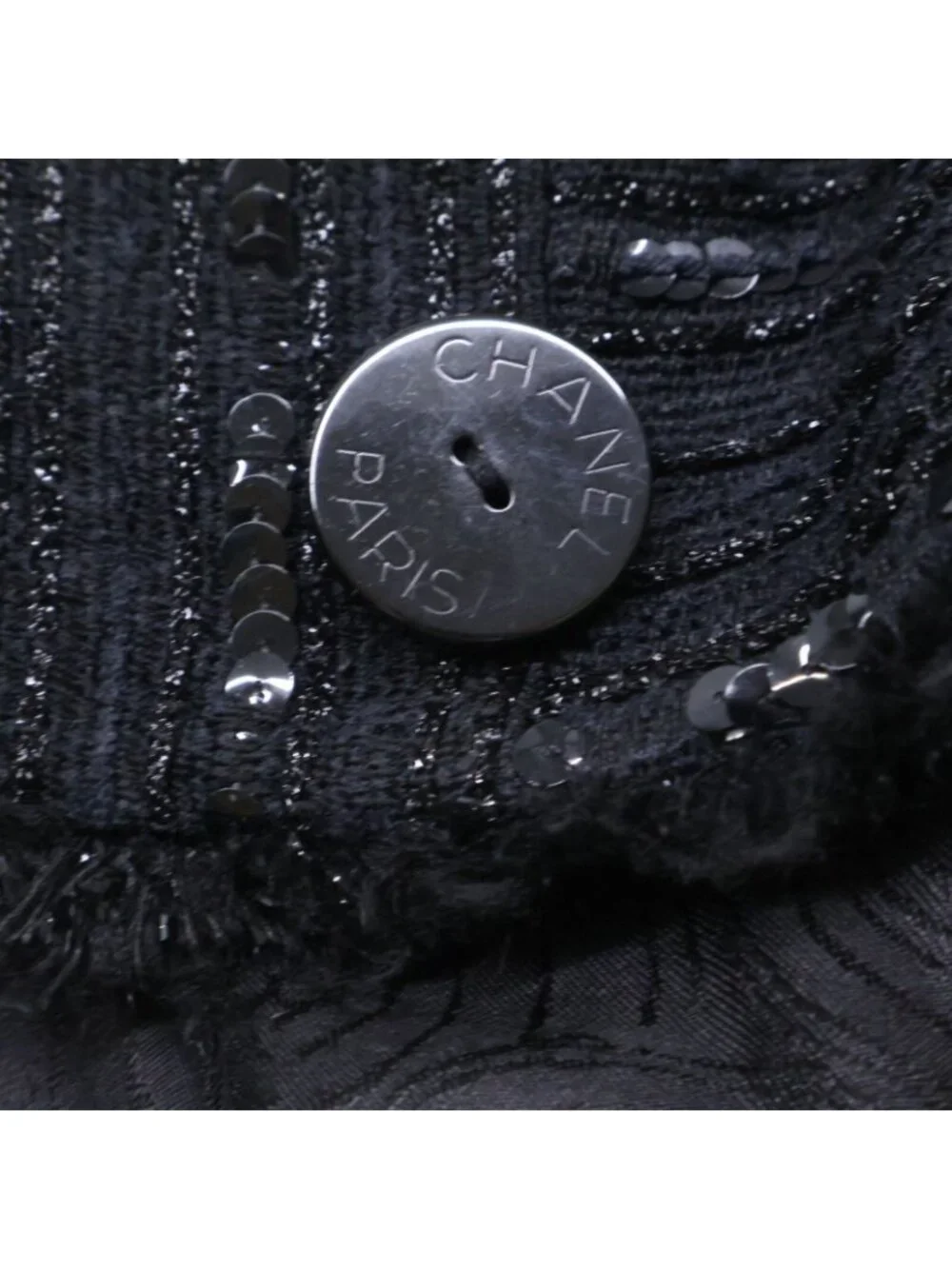 Chanel Sequin Collarless Jacket 34